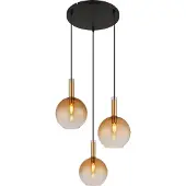 Globo Lighting Hängeleuchte Metall schwarz matt, 3x E14