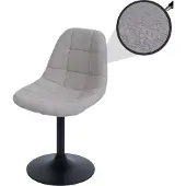 MCW Esszimmerstuhl MCW-A60, Küchenstuhl Stuhl Drehstuhl, Stahl MVG Stoff/Textil Bouclé (450g/m²) taupe