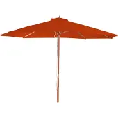 Mendler Sonnenschirm Lissabon, Gartenschirm Marktschirm, Ø 3,5m Polyester/Holz 7kg terracotta