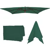 MCW Ersatz-Bezug für Sonnenschirm Lissabon 3x4m, Sonnenschirmbezug Ersatzbezug, Polyester grün