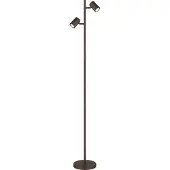 Globo Lighting Stehleuchte Metall bronzefarben matt, 2x GU10 LED