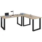 VCM Holz Schreibtisch | Eckschreibtisch schlicht | 160x130 | L Form links oder rechts | Arbeitstisch Platte 50 cm tief | Computertisch Büromöbel - Lona U