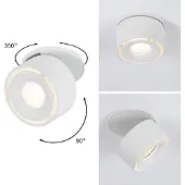Paulmann Spircle LED-Einbauleuchte weiß matt, weiß / opal, für Wohn- / Esszimmer, Aluminium, Modern