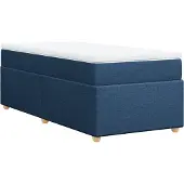 Syfax Boxspringbett mit Matratze Blau 90x190 cm Stoff