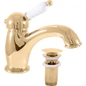 RAV copy of LABE Waschtischarmatur in Chrom, Gold oder Messing SLEZAK Ihre Wahl: Mit Siphon,