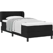 Syfax Boxspringbett mit Matratze Schwarz 100 x 200 cm Stoff