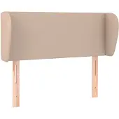 Syfax Kopfteil mit Ohren Cappuccino-Braun 103x23x78/88 cm Kunstleder