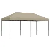 Syfax Partyzelt Faltbar Pop-Up Taupe 580x292x315 cm