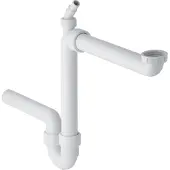 Geberit Fertigablauf 1teilig d40mm G1 1/2 weiss mit Schlauchtuelle, 1 Stk.