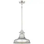 QUOIZEL Hängeleuchte Industrial Nordica Schmirgel Metall Silber Imperial 1 Licht E27