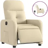 Syfax Relaxsessel Elektrisch Creme Stoff