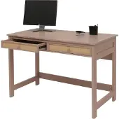 Mendler Schreibtisch MCW-O36, Bürotisch Laptoptisch Arbeitstisch, Schublade 78x110x60cm Holz helltaupe