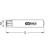 Ks Tools 129.2321, Rot, Stahl, 2,1 cm, 1 Stück(e)