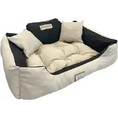AIO Factory Hundebett KINGDOG Laufstall 115x95 cm personalisiert wasserdicht beige