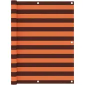 Syfax Balkon-Sichtschutz Orange und Braun 120x500 cm Oxford-Gewebe