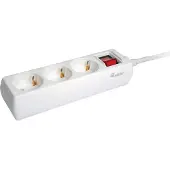Equip 3fach Verteiler mit Schalter Mehrfachsteckdose Schuko, 1,5 m, Drinnen, Typ F, Type F (CEE 7/4), 1,5 mm², Kunststoff