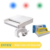 Intex - Mehrfarbiger LED-Wasserfall & WAYS Scheuerbürste