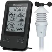 Bresser Optics 7002531, Schwarz, Anemometer (Windgeschwindigkeit), Innen-Hygrometer, Innen-Thermometer, Außen-Hygrometer,..., Hygrometer, Thermometer, Hygrometer, Thermometer, km/h, 868 MHz