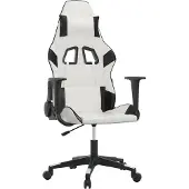 Syfax Gaming-Stuhl Weiß und Schwarz Kunstleder
