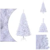 vidaXL Künstlicher Weihnachtsbaum mit Dicken Zweigen Weiß 150 cm PVC - Weihnachtsbäume