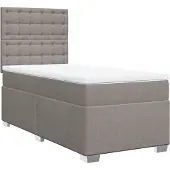 Syfax Boxspringbett mit Matratze Taupe 90x190 cm Stoff