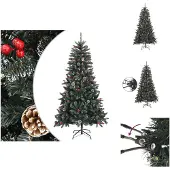 vidaXL Künstlicher Weihnachtsbaum mit Ständer Grün 180 cm PVC - Weihnachtsbäume