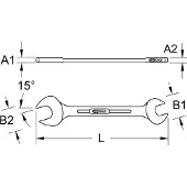 Ks Tools CHROMEplus Doppel-Maulschlüssel, 5/8 x 11/16