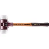 HALDER Schonhammer Durchmesser 50mm 1100g Simplex mit Holzstiel Super-Kunststoff weiß - 3007050