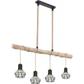 Globo Lighting |Hängeleuchte Metall schwarz, 4x E27