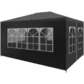 Syfax dkd-home-decor Partyzelt 4 x 3 x 2,55 m Anthrazit UV- und wasserbeständig