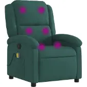 Syfax Massagesessel Dunkelgrün Samt