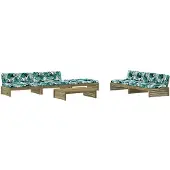 vidaXL 6-tlg. Garten-Lounge-Set mit Kissen Imprägniertes Kiefernholz