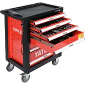 YATO YT-55307, Stahl, Schwarz, Rot, 6 Schublade(n), Kugellager-Teleskopschienen, 25 kg, 35 kg
