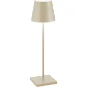 Zafferano Poldina Pro Tischlampe - Aufladbare LED Außenlampe - 38 cm - Creme