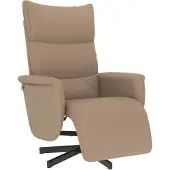 Syfax Relaxsessel mit Fußteil Cappuccino-Braun Kunstleder