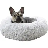 Kerbl Hundebett FLUFFY, hellgrau, 18cm Ø 60cm