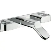 Hansgrohe 3-Loch Waschtischarmatur AXOR URQUIOLA DN 15 UP m Ala 168mm Stain steel optic mit Auslauf 168 mm stainless steel optic