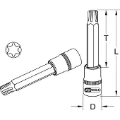 Ks Tools 1/2" Bit-Stecknuss für RIBE-Schrauben