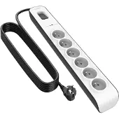 Belkin BSV603ca2m, 650 J, 6 AC-Ausgänge, Typ E, Schwarz, Weiß, Typ E, 2 m