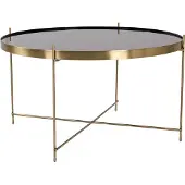 Ebuy24 Veo Couchtisch 70x40 cm messingfarben Stahl, Glas.