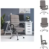 vidaXL Bürostuhl mit Massagefunktion Taupe Stoff - Bürostühle
