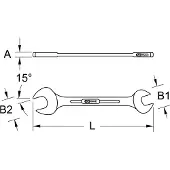 Ks Tools 963.7116 BRONZEplus Doppel-Maulschlüssel 2.1/4x2.3/8"
