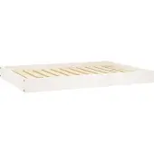 Syfax Hundebett Weiß 101,5x74x9 cm Massivholz Kiefer