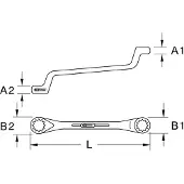 Ks Tools EDELSTAHL Doppel-Ringschlüssel, gekröpft