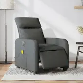 vidaXL Design Massagesessel Elektrisch Dunkelgrau Stoff, Klassische Sessel 2024 Neu
