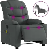 Sonstiges Massagesessel Elektrisch Dunkelgrau Stoff