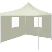 Syfax Faltzelt mit 2 Wänden 291x291x315 cm Cremeweiß
