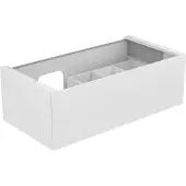 Keuco Waschtischunterbau Planning EDITION 11 1050 x 350 x 535 mm, Siphonausschnitt links mit LED-Innenbeleuchtung Weiß