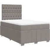 Syfax Boxspringbett mit Matratze Taupe 120x190 cm Stoff