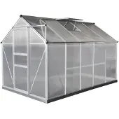 Westmann Aluminium Gewächshaus Flora 610 Silber 312x192x201 cm
